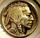 1937-P Buffalo Nickel 5 Cent