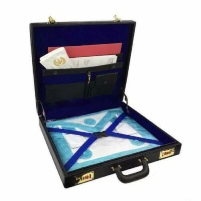 Masonic Regalia MM/WM Apron Hard Case/Briefcase – Imitation Leather bag