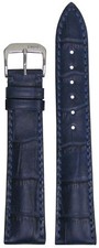 22mm XL RIOS1931 for Panatime Navy - Louisiana Leather Watch Band w Gator Print