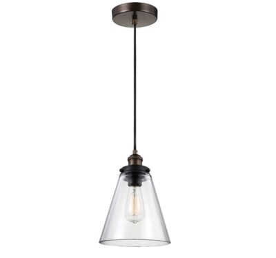 Hanging Light - Feiss Baskin 1 Light 9 inch Pendant, Painted Aged Brass