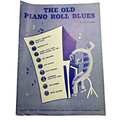 The Old Piano Roll Blues Cy Coben Piano Ragtime - Vintage 1950 Sheet Music