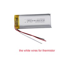 Batería Li 3.7V 2000mAh 7.4Wh 112560 Termistor 3 Cables para Bluetooth LED GPS