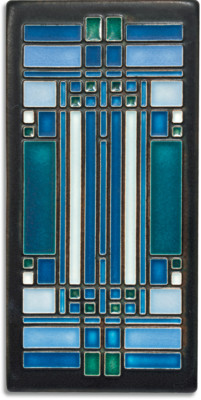 Frank Lloyd Wright Skylight (Turquoise) 4 ×8  Decorative Tile