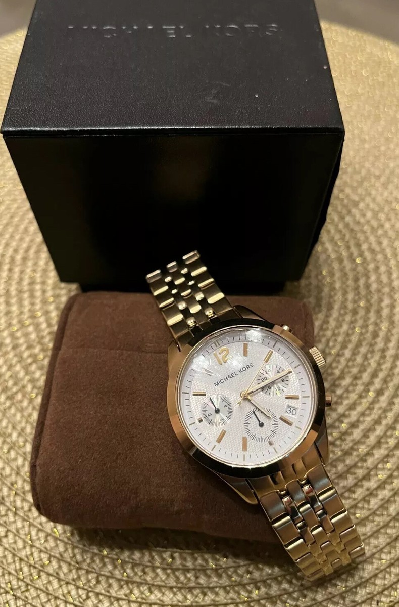 Ladies Michael Kors Chronograph Watch MK5192 Gold-Tone Finish s-l400.jpg main image 4