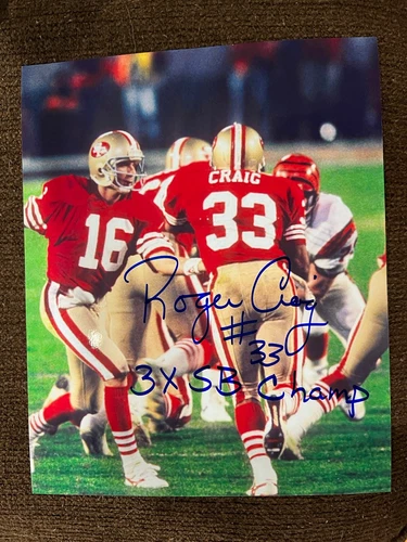 Roger Craig signed 8x10 photo Superbowl San Francisco 49ers autographed RB