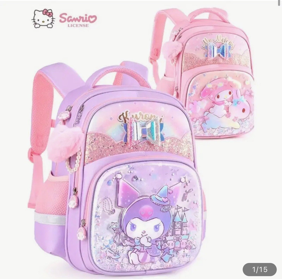 Sanrio Kuromi BackPack Bag Book Bag Back To School Kawaii Kids