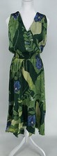 WHITE HOUSE BLACK MARKET Halter Hi-Lo Maxi Dress. Lush Garden Leaf. Size 2