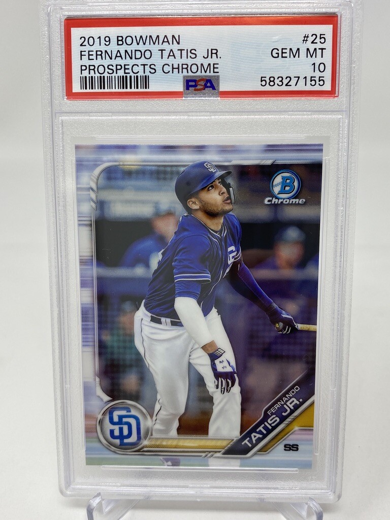 2019 Bowman Chrome #25 Fernando Tatis Jr. Rookie Card - PSA 10 view 8
