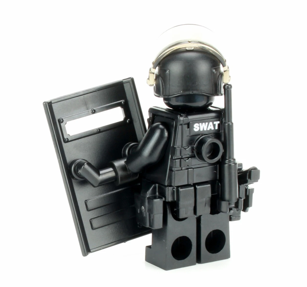 SWAT Assaulter Police Officer Minifigure made w/real LEGO® minifigure