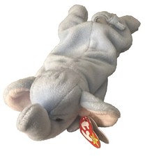 Ty Beanie Babies Peanut Light Blue 1995 Rare PVC Pellets - Mint Condition