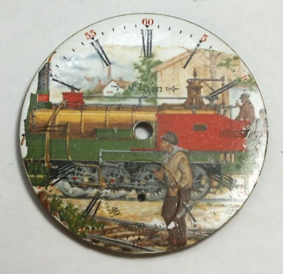 Elgin 18 Größe 0-8-0 Dampfmaschine Lokomotive Taschenuhr Porzellan Dial LW371 - Bild 1 von 4