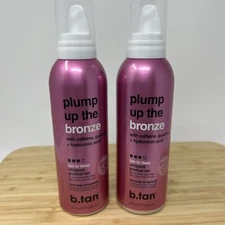 Lot Of 2 B.TAN Plump Up the Bronze Whipped Gradual Self Tanner Tan To Deep