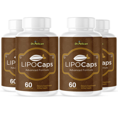 LipoCaps- Metabolism Support, Weight Management Supplement- 4 Bottles
