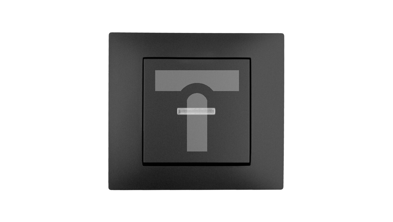 Vestra Stair switch without frame with backlight, flush-mounted IP20, bla /T2UK