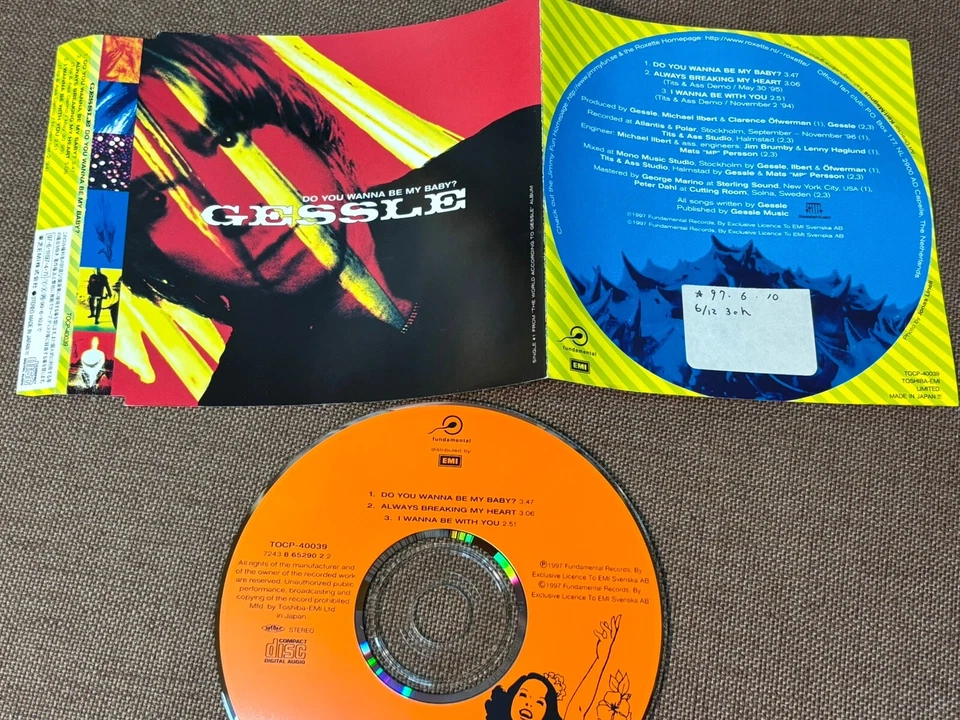 GESSLE Do You Wanna Be My Baby? ROXETTE JAPAN 5" MAXI CD TOCP-40039 w/ PS  1997 - Image 2 of 4