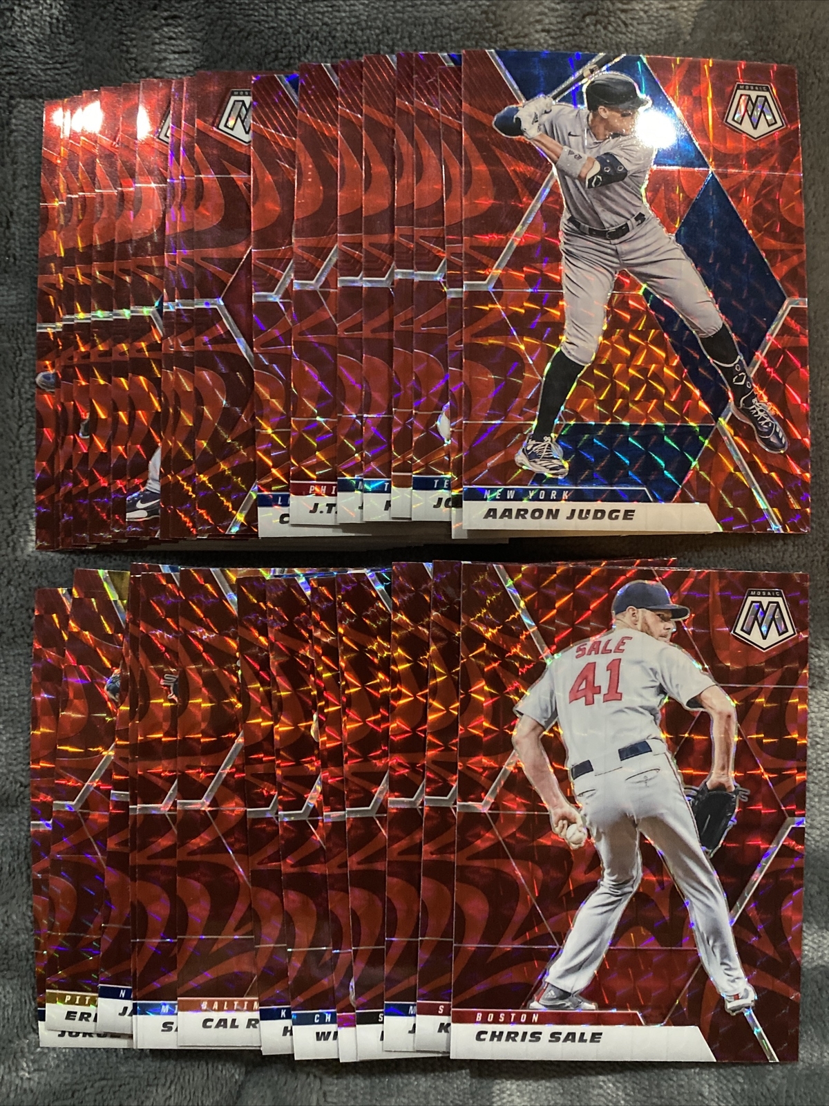 Reactive Red Prizm Parallels 2021 Panini Mosaic Baseball You Pick/Choose! READ*