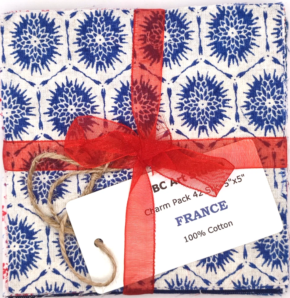 Patchworkstoff Charm Pack 5inch Moda Makower Westfalenstoffe 42Stk France 12,7cm - Bild 2 von 3