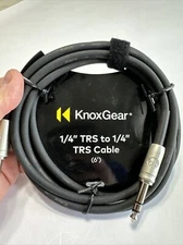 Knox Gear 1/4in TRS to 1/4in TRS Cable (6-Feet) (c13)