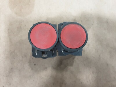 Lot of 2 Telemecanique ZBE-101 Red Push Button #2017I71