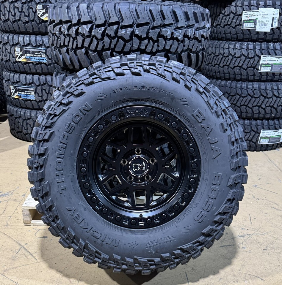 4) 17x9 Black Rhino Kelso Wheels 35