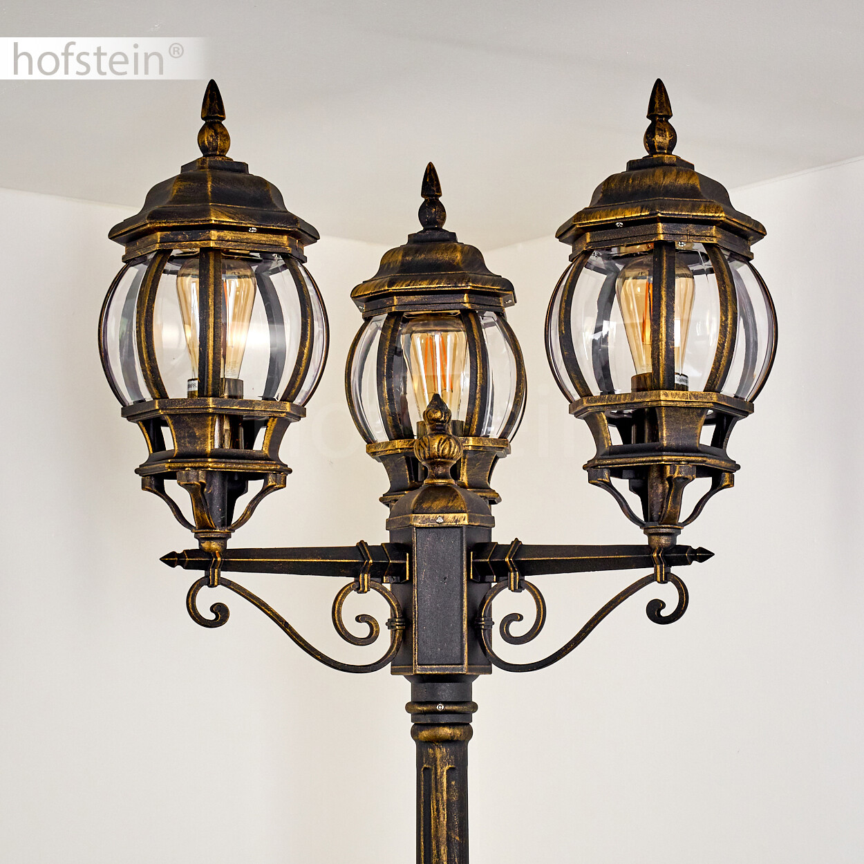 Lampade da giardino lanterna sentieri illuminazione marrone/oro candelabri esterno lampade da terra foto 6