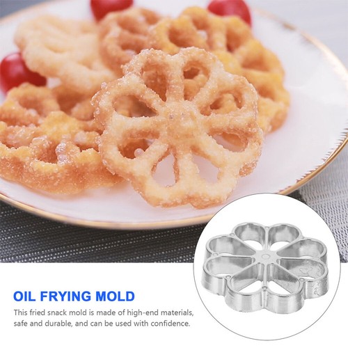 1 Set Aluminum Waffle Mold with Handle Timbale Mold Fried Snack Mold Snack Mold - Picture 8 of 12
