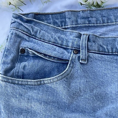 Wrangler Relaxed Fit 97FXVVB Blue Denim Jeans Mens Size 44x26 Altered Hem - Picture 4 of 12
