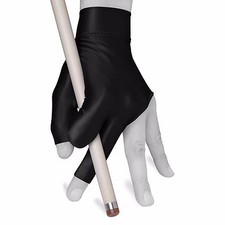 Billiard Quality GLOVE - Black - Open fingers - Fits either hand
