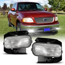 for 1999-2003 Ford F-150 Expedition Fog Lights Driving Bumper Lamps Clear Lens