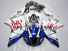 Blue White Fiat ABS Injection Mold Bodywork Fairing Kit Panel for YZF R1 98-99