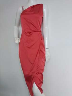 Designer REISS Positano dress size --BRAND NEW-- coral below