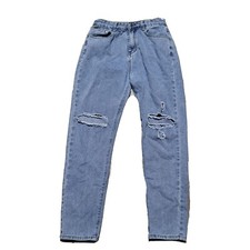 Shein High Rise Jegging Mom Jeans Light Wash Denim Skinny Bottoms Size Small