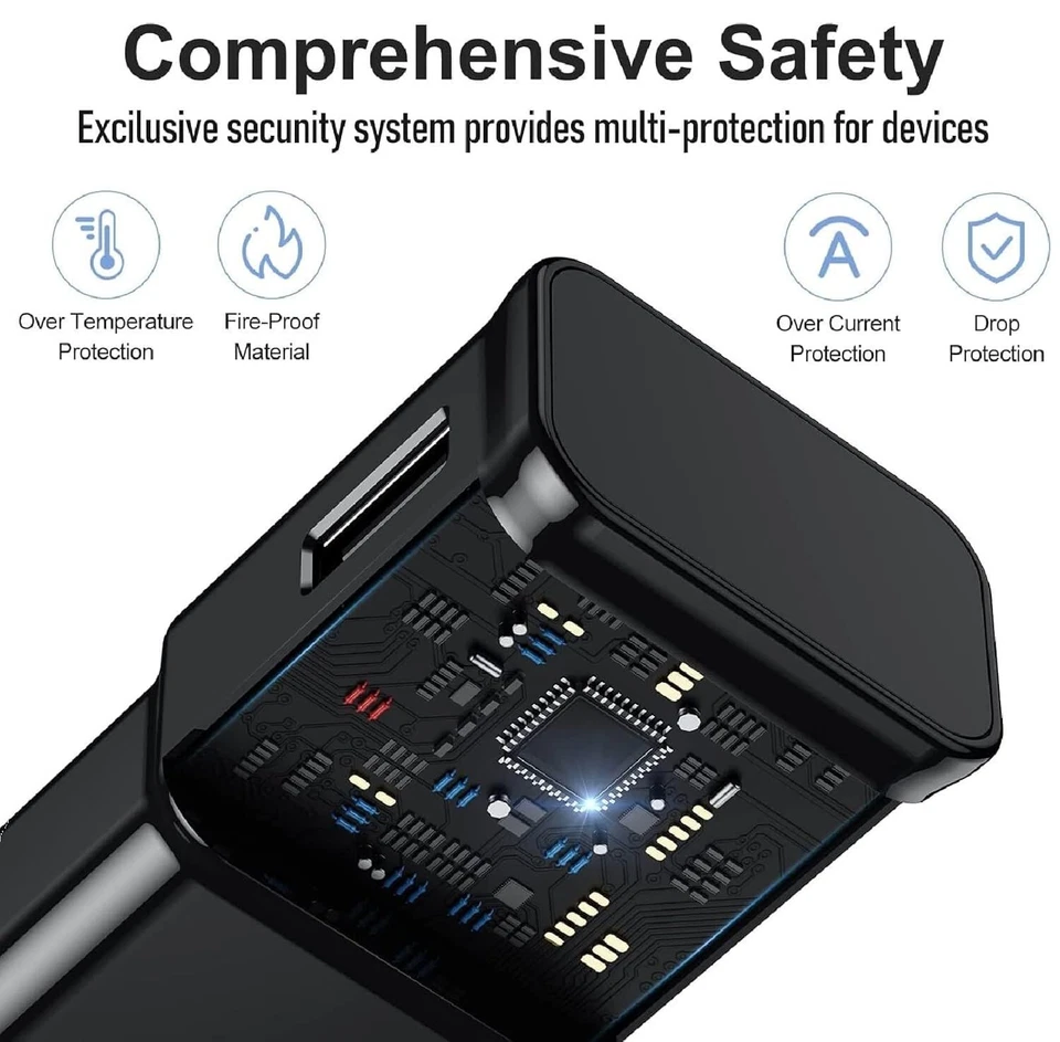 Adaptador Cargador Rápido Cable USB C para Samsung Galaxy S23 22 21 20 10 Note 10 20 Foto 2 de 4