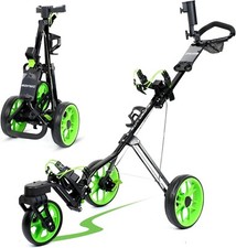DRUIDS Golf 360 Push Cart - Light Weight - Swivel - Umbrella  Cup Holders - NIB