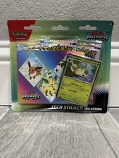 Pokemon Prismatic Evolutions Leafeon Tech Sticker Collection Blister Sealed