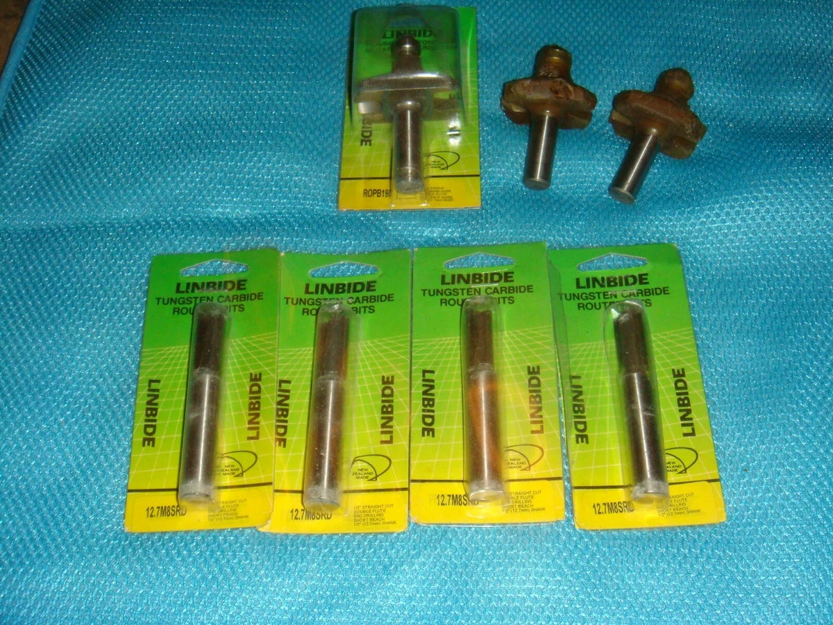 7 Linbide Brand Tungsten Carbide Router Bits MOST BRAND NEW