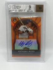 2011 Finest #97 Anthony Rizzo RC  84/99  (ORANGE) Refractor  NM 9/ Auto 10 PADRE
