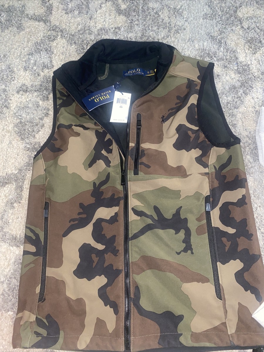 トップス POLO RALPH LAUREN / camouflage vest Men's Polo Ralph Lauren XS Camo Camouflage Zip Water