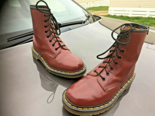 Dr Martens 8543 platform quad chunky sole vintage England boots UK