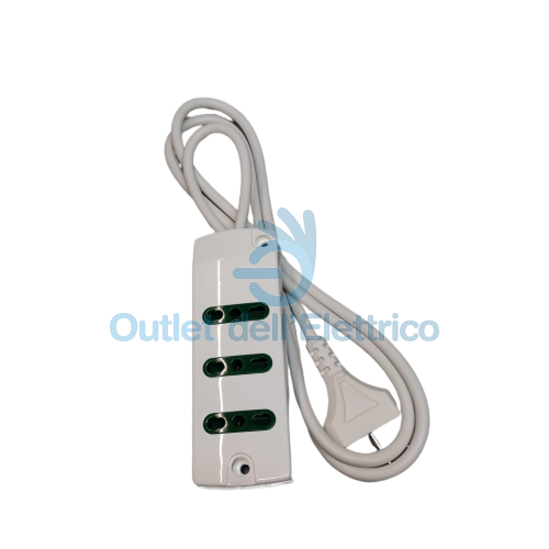 VIMAR PRESA MULTIPLA 3 PRESE BIPASSO  10/16A S17/S11 BIANCO