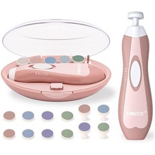 Fansidi Upgraded Baby Nail File  Easy  Safe Blush Petal Pink