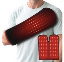Dowceivm Red Light Therapy Glove, Dual Wavelength, Hand/Wrist, Black/Red