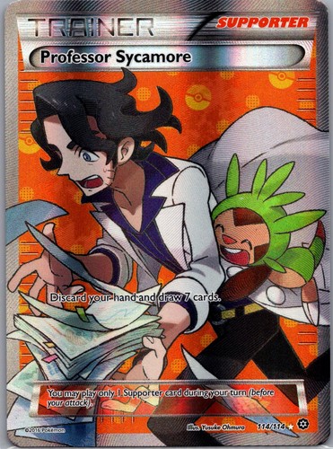 Professor Sycamore 114/114 Ultra Rare Steam Siege Pokemon Holo Near Mint