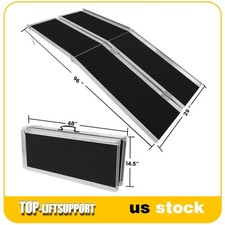New 8Ft Portable Mobility Scooter Carrier tool Folding Aluminum Wheelchair Ramp
