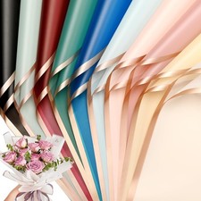 Bupduq 30 Sheets 10colors Flower Bouquet Wrapping Paper  Florist Supplies