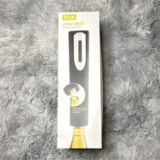 True Vino Drill Electric Corkscrew Black Silver Includes Foil Cutter