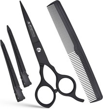 Japanese Stainless Steel Hair Cutting Scissors Set with Clips  Comb