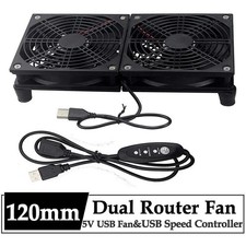 Double Fan PC Fan Fan 120mm Silent PC Housing Fan 12V USB ~~