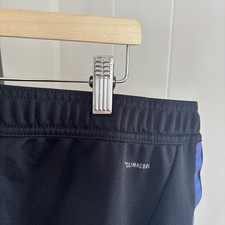 Adidas NWT Tiro 19 Black Blue Stripe Track Pants Women  s XL Soccer Performance