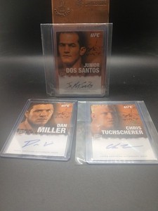 2010 Topps Ufc Series Auto Lot Of 3 Junior Dos Santos Dan Miller And Chris...